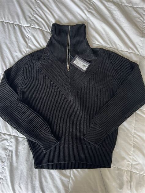 prada zip up sweater|prada quarter zip wool sweater.